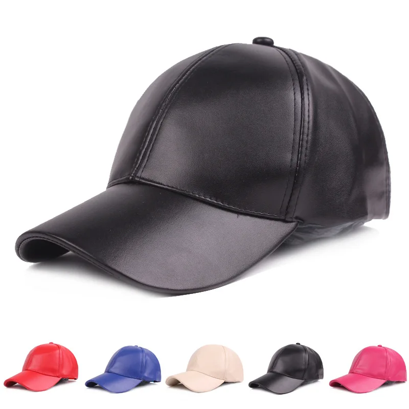 

2021 New Joker Leather Cap Travel Cap Color High Quality Leather Cap Neutral Cap Baseball Cap Trend Personality Adjustable Hat