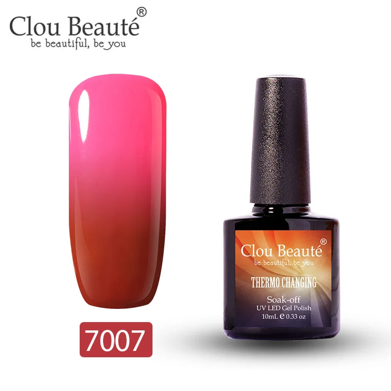 7007 Clou Beaute гель-лак, меняющий цвет в зависимости от температуры, гибридный УФ-лак для ногтей, стойкий, растворимый гель, 10 мл - Цвет: 7007