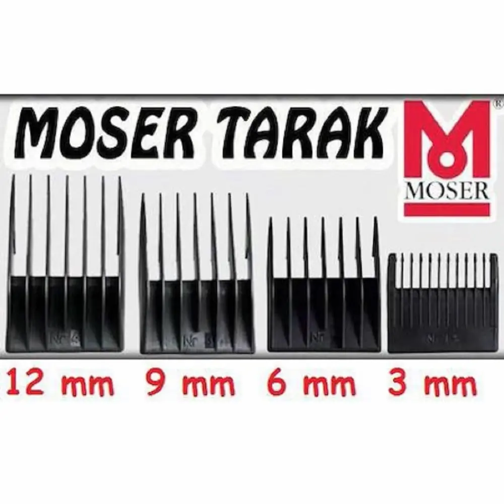 

1400 Comb Set 3mm 6mm 9mm 12mm for Moser Hair Trimmer Shaving Barber Replacement Tools Set Kit Men for use at home