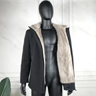 Парка мужская с подкладкой из натурального меха норки, зимняя ветрозащитная теплая Толстая куртка с капюшоном, Классическая деловая Повседневная Верхняя одежда, бесплатная доставка