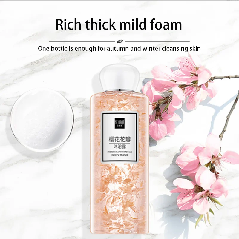 

250ml Sakura Petal Shower Gel Body Care Gentle Refreshing Cleansing Foam Delicate Nourishing Skincare Rejuvenation Shower Gel