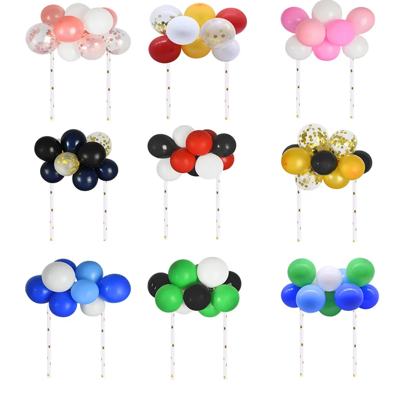 

1 Set 5inch Balloon Cake Topper 10Pcs Ballon Garland Arch Wedding Birthday Cake Decoration Party Supplies Baby Shower Toppers