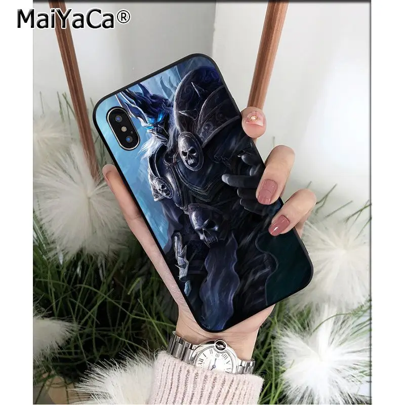 Мягкий чехол из ТПУ MaiYaCa World of Warcraft Arthas Sylvanas для iPhone 5 5Sx 6 7plus 8 8Plus X XS MAX