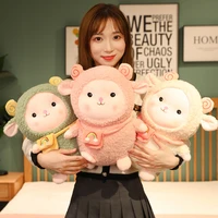 new lovely rainbow sheep plush toy soft stuffed animal doll toys kawaii accompany sleep pillow birthday gift for kids children
