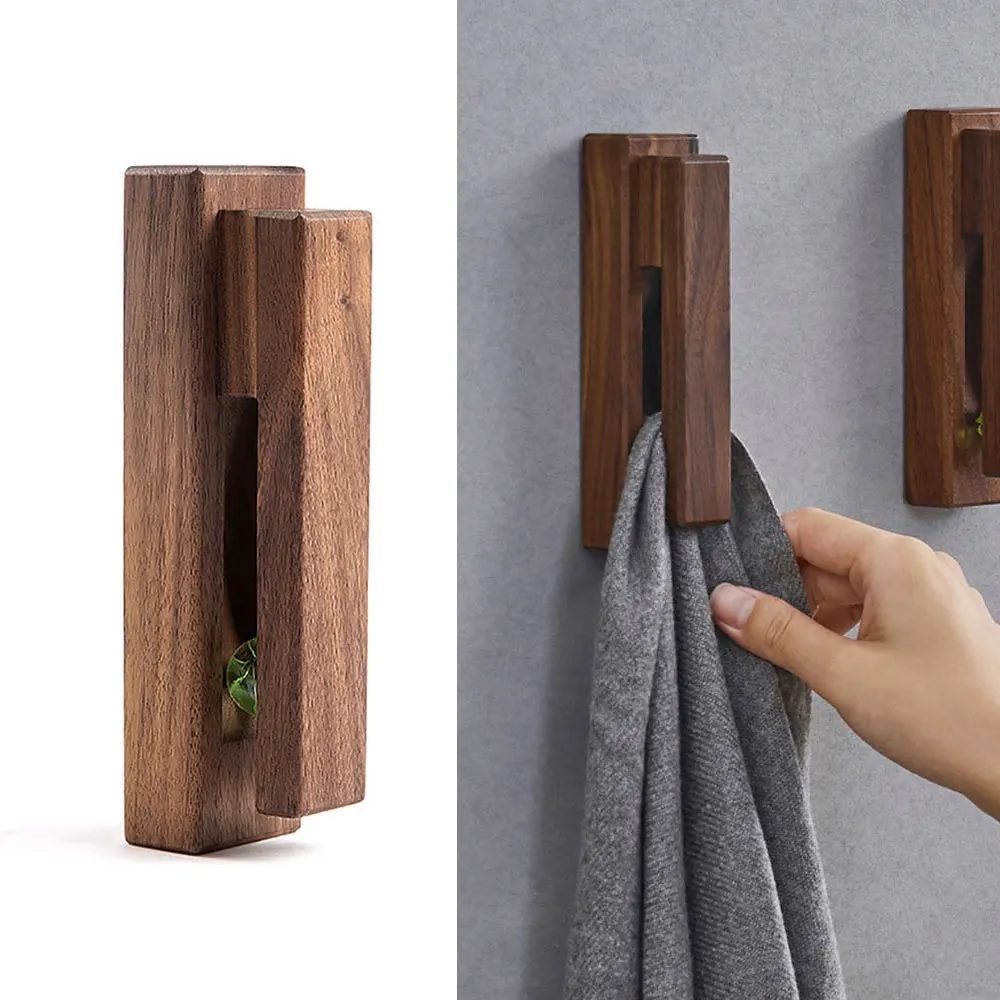 Creative Rustic Wood Towel Hooks Wall Mount Sundries Storage Hanger Rack Home Ornament Bathroom Organizer | Дом и сад
