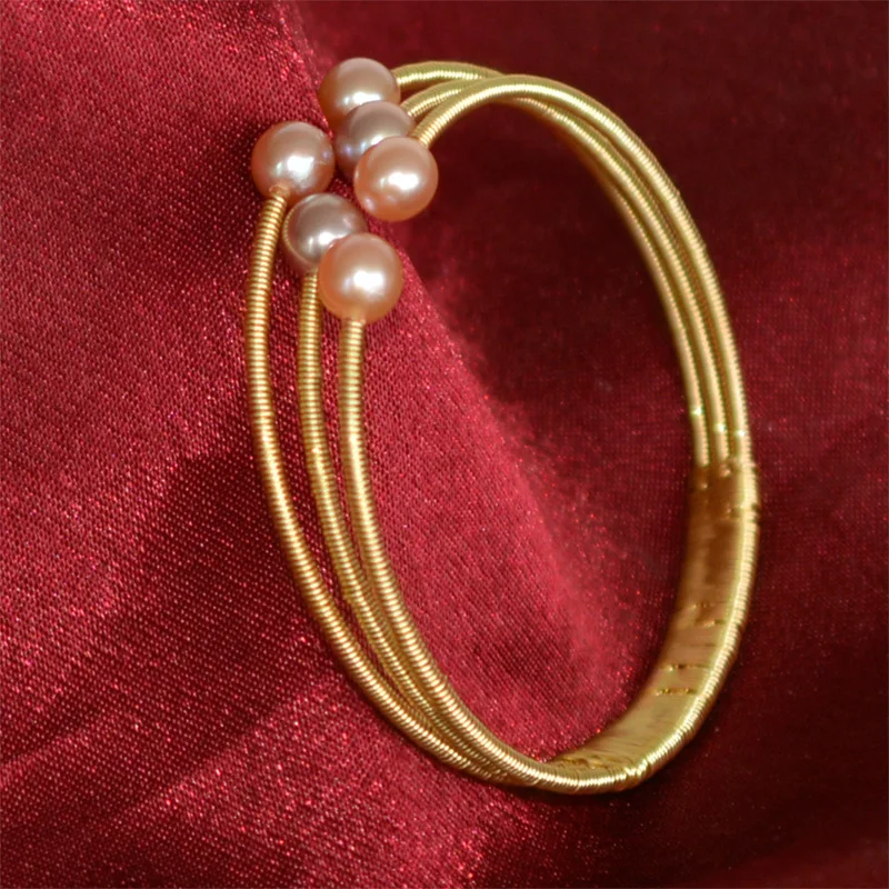 NYMPH браслет из натурального пресноводного жемчуга настоящие браслеты для