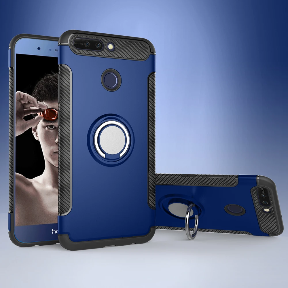 Чехол с кольцом-подставкой для Huawei Honor V9 8 Pro DUK-L09 DUK-AL20 | Мобильные телефоны и