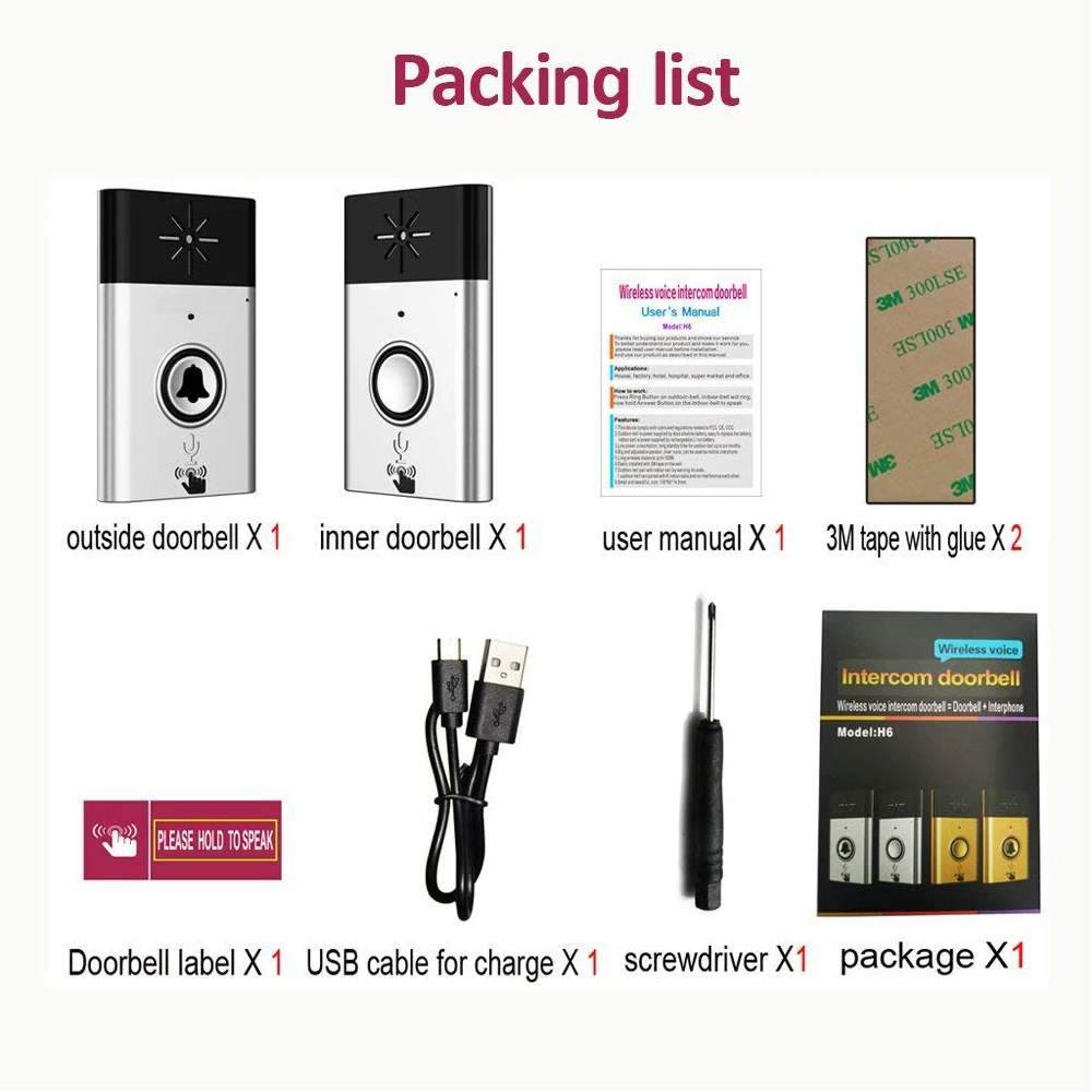 Беспроводной Wifi домофон дверной звонок умный дом Серебряный напряжение 5 В