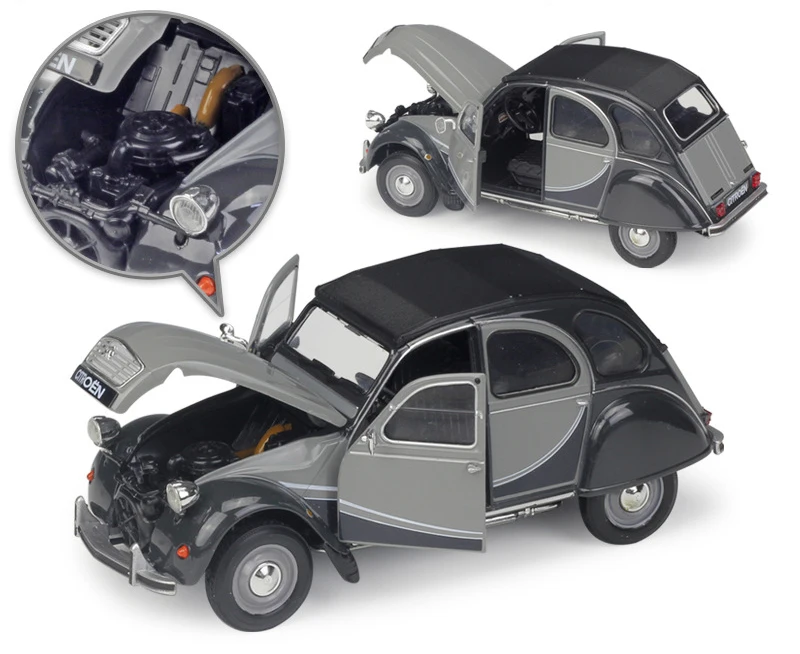 WELLY Модель автомобиля литья под давлением 1:24 Масштаб CITROEN 2CV 6 Charleston классический сплав автомобиль игрушка автомобиль металлическая игрушка автомобиль для детей Коллекция подарков