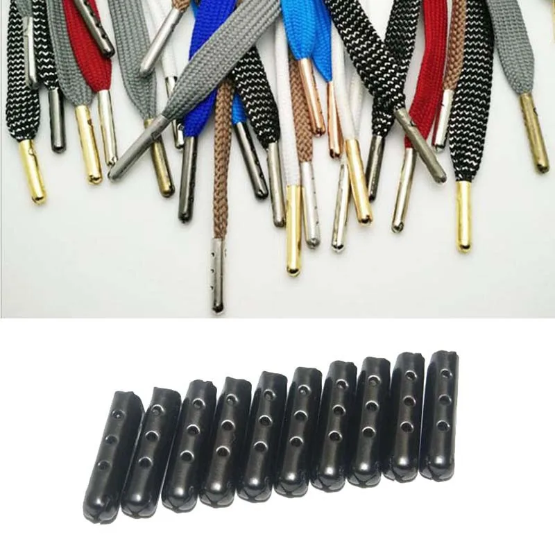 

10PCS Women Men Shoe Lace Tips Replacement Head for Shoestrings Bullet Aglets Round Accessories for DIY Shoelaces