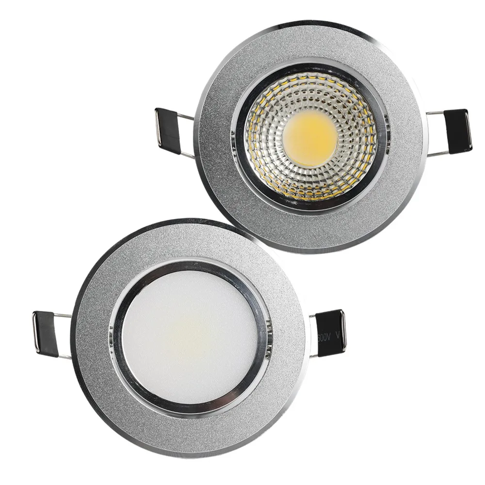 Светодиодный светильник серебристый корпус 3 Вт 5 7 9 12 точечный с регулируемой