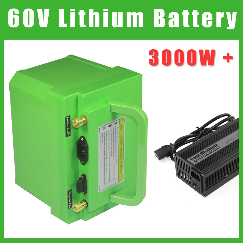 Аккумулятор 60 в 40 а · ч электрический велосипед трехколесный скутер мотоциклы