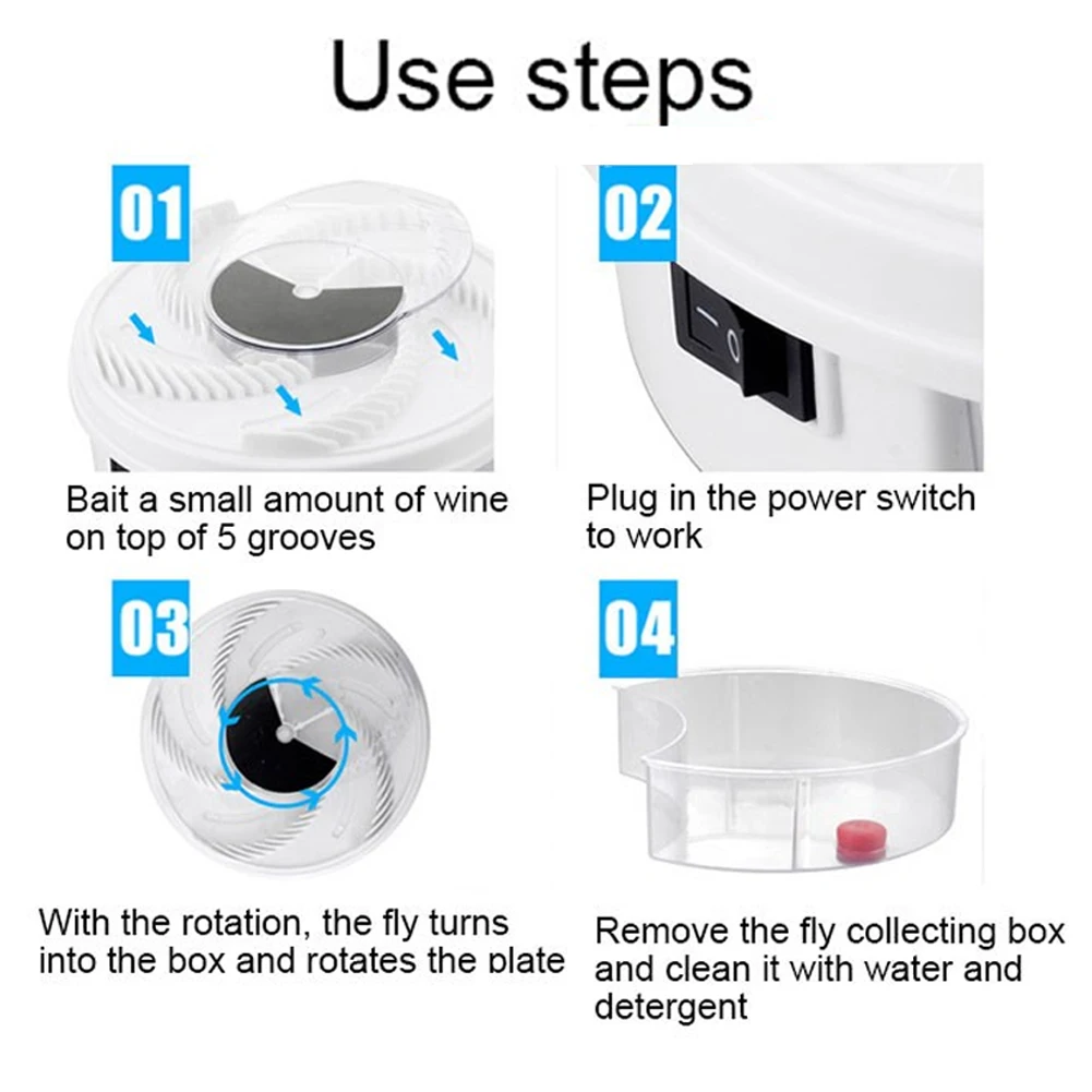 

Usb Flytrap Automatische Pest Catcher Detachable Fly Killer Elektrische Fly Trap Apparaat Insect Pest Reject Controle Catcher