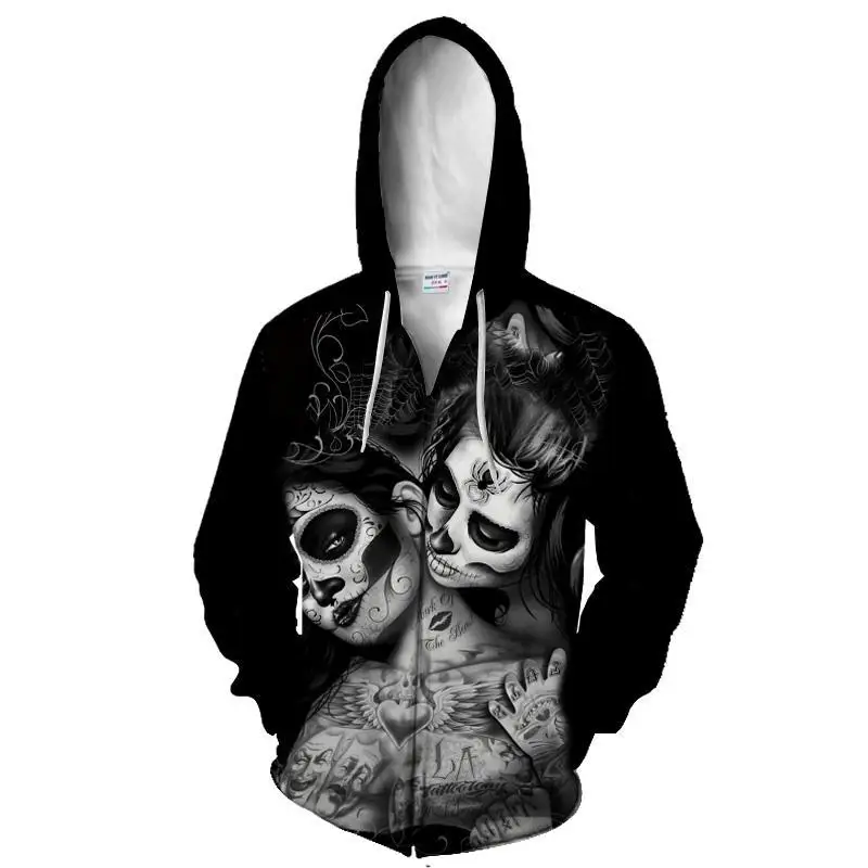 2020 толстовки с 3D-принтом черепа женские свитшоты Мужской Женский пуловер на