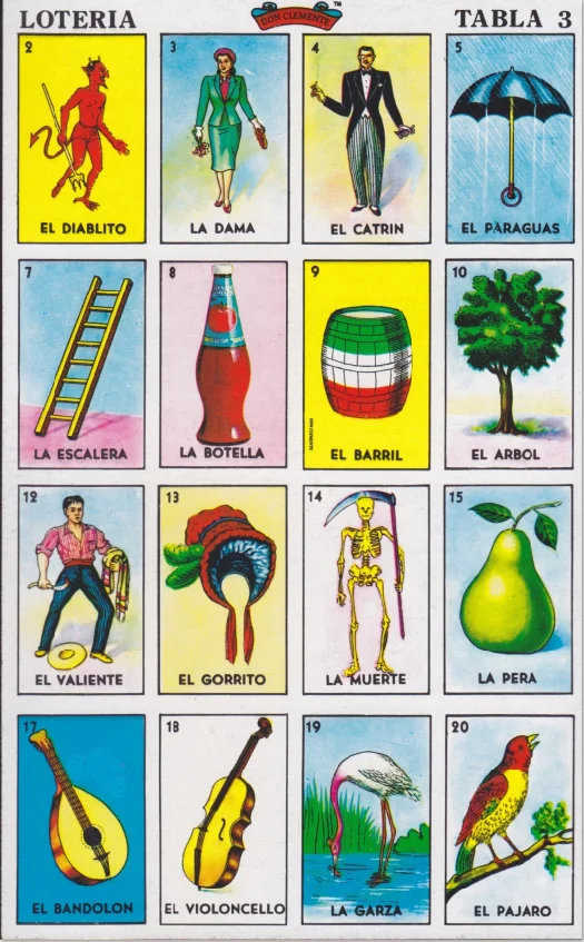 Фон для фотосъемки с изображением Don Clemente Мексиканская Jumbo Loteria вечерние со старой