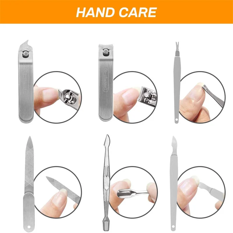 Набор для маникюра и педикюра из нержавеющей стали 21 шт. | Инструменты