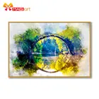 вышивка крестом наборы рукоделие, наборы для вышивки, водорастворимые рисунки на холсте 11CT, 14C полный пейзаж, мечтательный мост-NCMS134