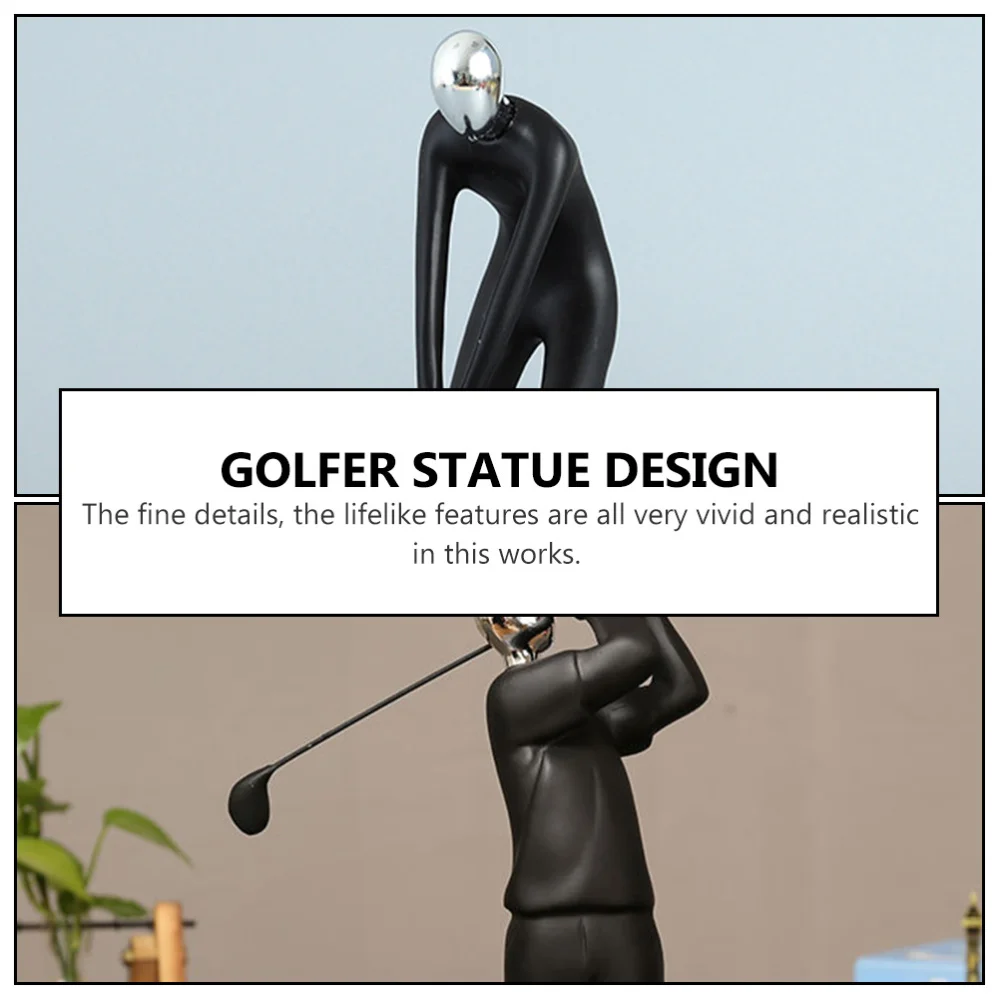 

2pcs Creative Resin Sculpture Sports Player Figure Craft Home Desktop Adornment