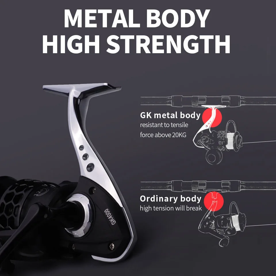 WALK FISH новая Рыболовная катушка модель 20: 1 металлическая с максимальным усилием