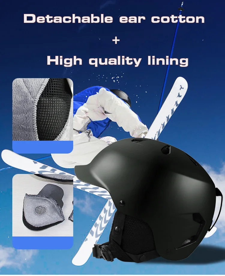 Шлем лыжный ультралегкий дышащий цельнолитой для сноуборда скейтборда взрослых