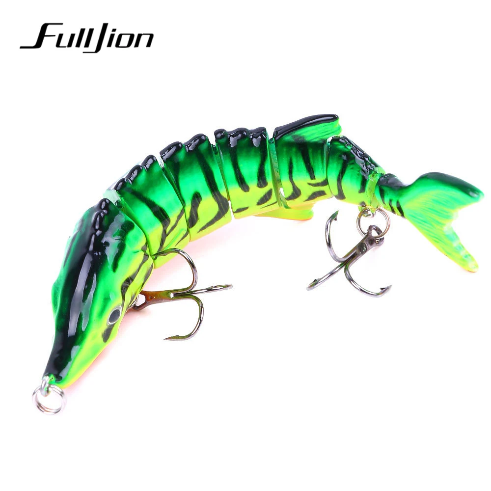 Fulljion погружающаяся черная гольян Мульти соединенная Swimbait Isca искусственная Щука
