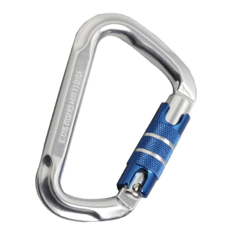 Новый 25KN алюминиевый карабин безопасности альпинизма скалолазание замок d типа