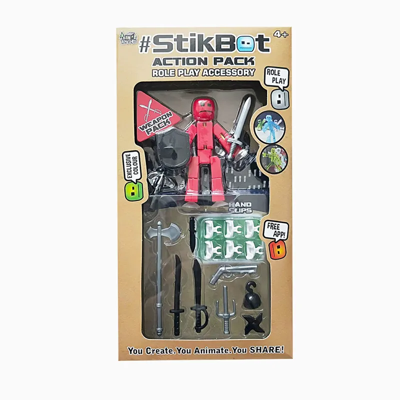 StikBot Dolla липкий робот DIY кукла присоска оружие Ver. Экшн-фигурка ролевая игра набор