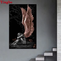 larges size 5d diy diamond painting angels and demons diamond embroidery sale full squareround drill diamond mosaic decor gift