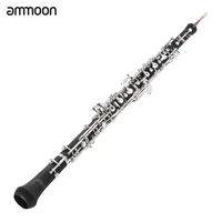 ammoon professional c key oboe semi automatic style silver plated keys woodwind instrument with reed leather case carrying bag