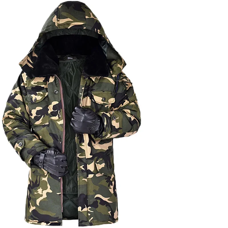 Men's Winter Cotton Coat Double-Layer Thickened Cold Proof And Warm Labor Protection Cotton Jacket Outdoor Work Clothes