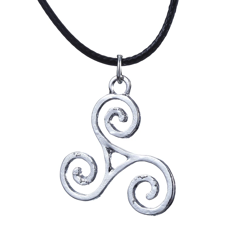 Ожерелье с серебряным шармом ожерелье волком для подростков|triskele necklace|fashion