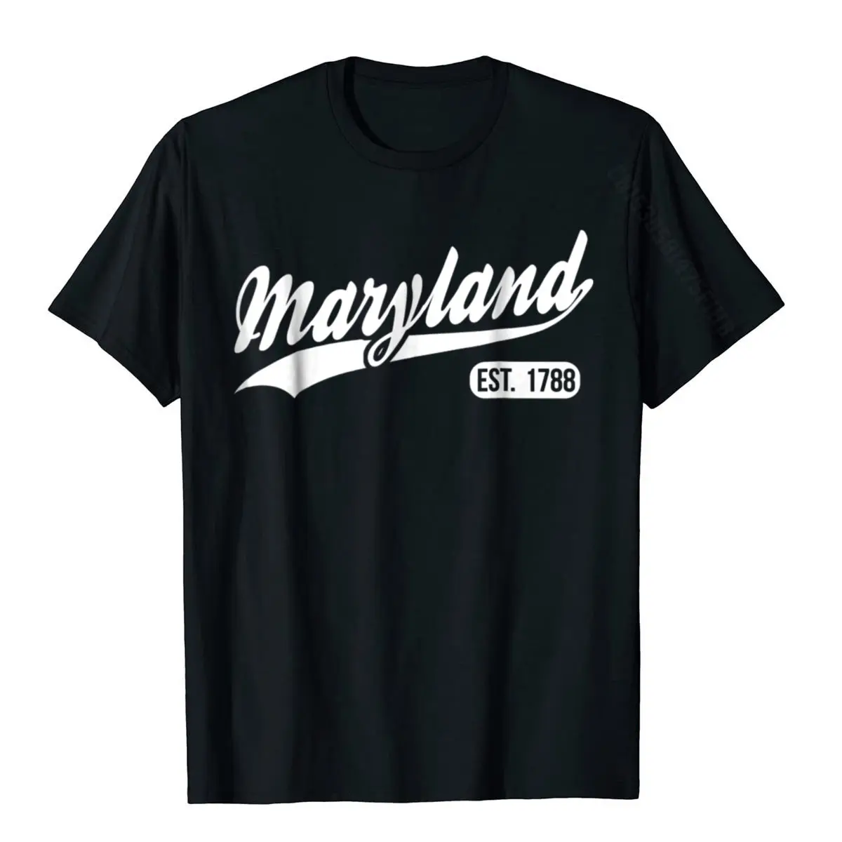 Vintage Maryland State Map T-Shirt Maryland Home Shirt Wholesale Men's Tshirts Cotton Tops Tees Birthday