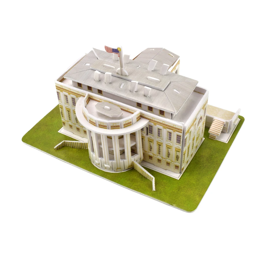 Белый дом 3D головоломка модель строительные наборы игрушки интересные места