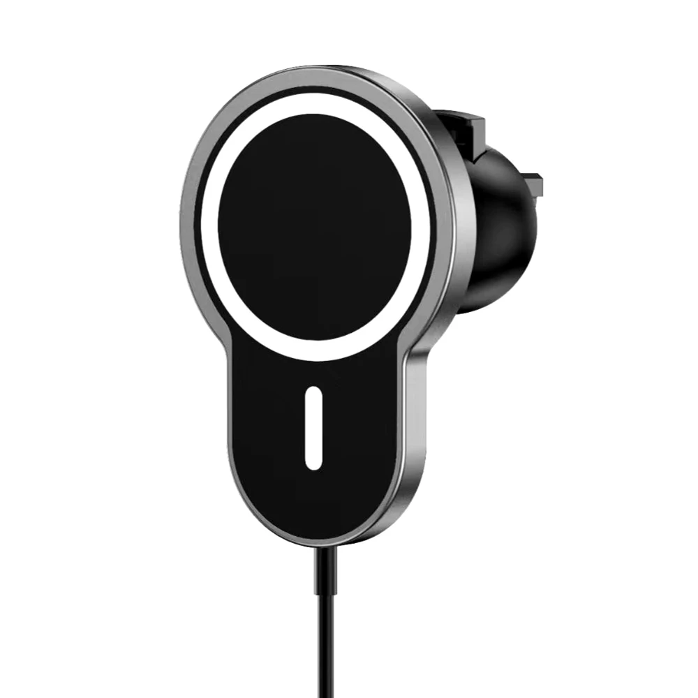 

15W Wireless Magnetic Car Charger For iPhone 12 Pro Mini Pro Max For Magsafe Fast Wireless Charging Air Vent Mount Bracket