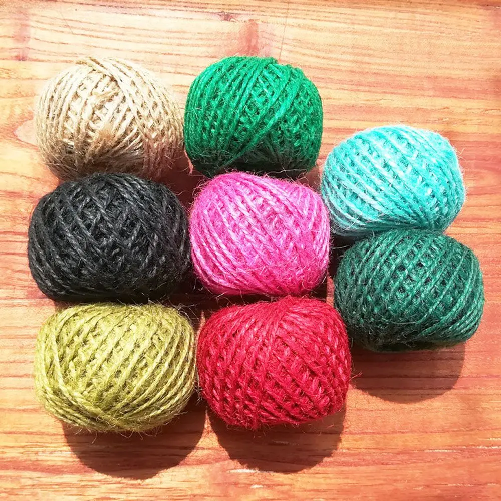 30 м натуральная джутовая веревка для вечеринки свадебный подарок оберточная