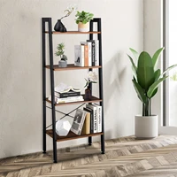 4 tiers industrial ladder shelf vintage bookshelf storage rack shelf book shelf for office bathroom living room