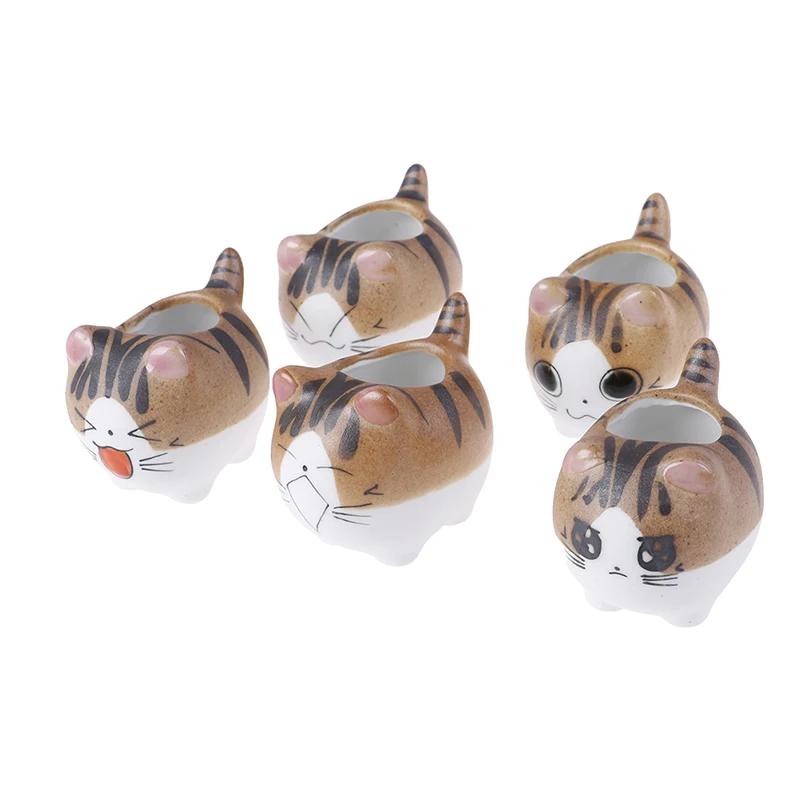 Керамический цветочный горшок в виде кошки 5 шт./компл. настольные горшки | Дом и