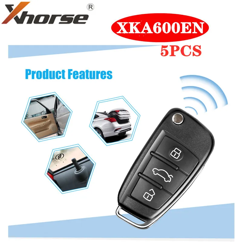 

XHORSE XKA600EN VVDI2 for Audi A6L Q7 Type Universal Remote Key 3 Buttons 5pcs/lot