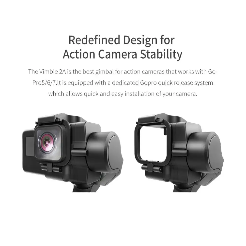 FeiyuTech Feiyu Vimble 2A Экшн-камера шарнирный стабилизатор для Gopro Hero 7 6 5 с удлинителем 18 мм