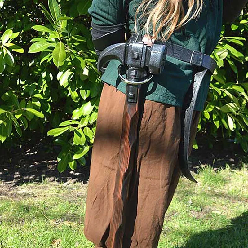 Средневековый военный топор-молот кольцо лягушка булава ремень вешалка для