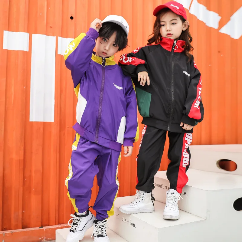 Детская одежда для бальных танцев в стиле джаз девочек и мальчиков Костюмы хип