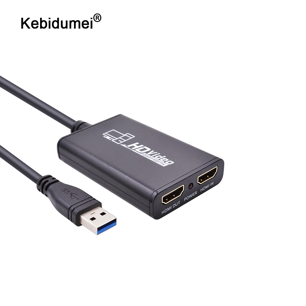 Kebidumei USB3.0 1080P 60FPS HDMI Live Streaming Dongle USB 3,0 игровая коробка для видеозахвата для Xbox PS3 PS4 Play