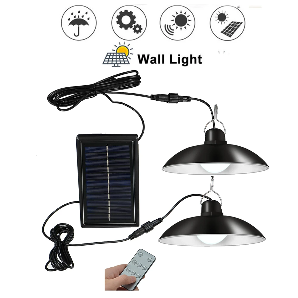 

Retro Lampshade Solar Pendant Chandelier solar Garden light Path light waterproof Night Sensor Wall lamp Outdoor Patio Street Se