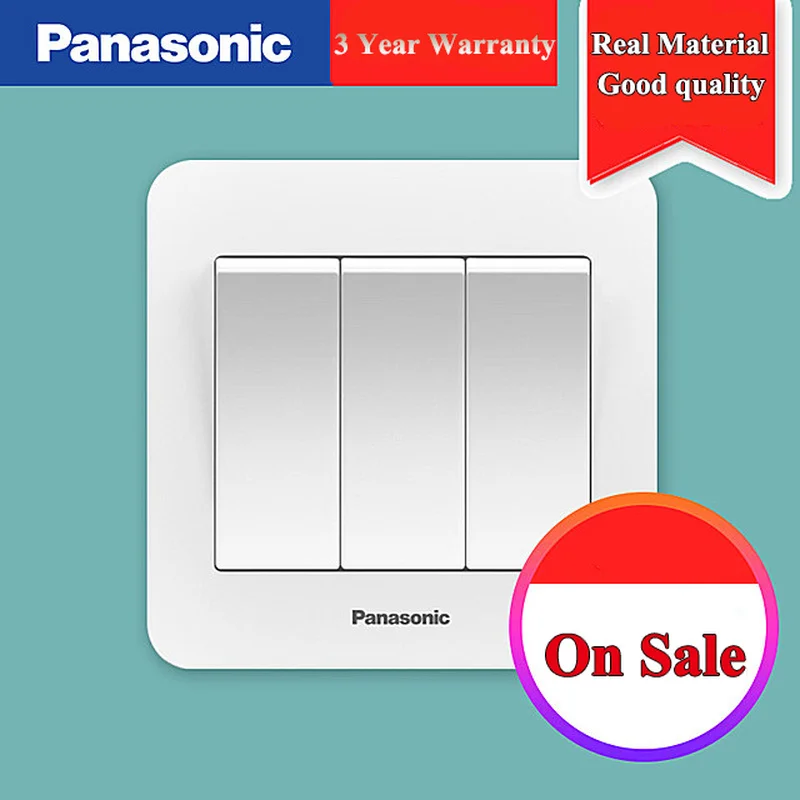 Panasonic 1/2/3/4 Gang 2 Way кнопочный переключатель Панель настенный прерыватель белой