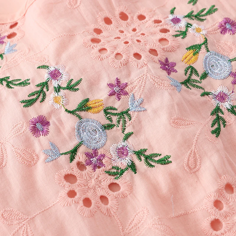 Блузка женская с вышивкой баской летняя | Женская одежда