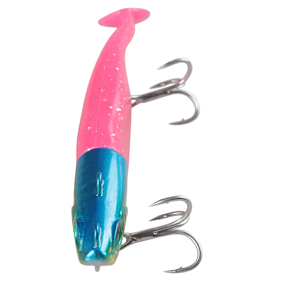 Мягкая рыболовная приманка с тройным крючком и запасным хвостом | Спорт