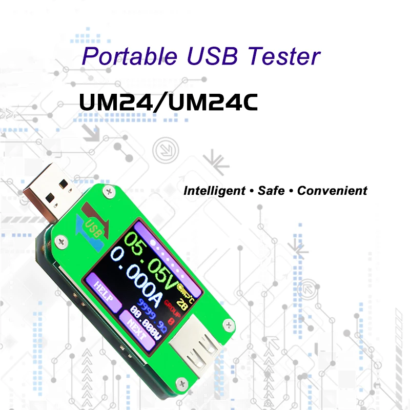 UM24C USB Bluetooth компьютер онлайн вольт постоянного тока измеритель напряжения