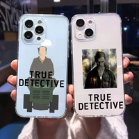 hbo true detective phone case for iphone 13 12 11 8 7 plus mini x xs xr pro max transparent soft