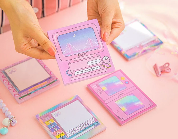 Kawaii компьютерный планировщик наклейки липкие заметки самоклеющиеся милая бумага Стикеры блокнот школьные офисные канцелярские принадлежности