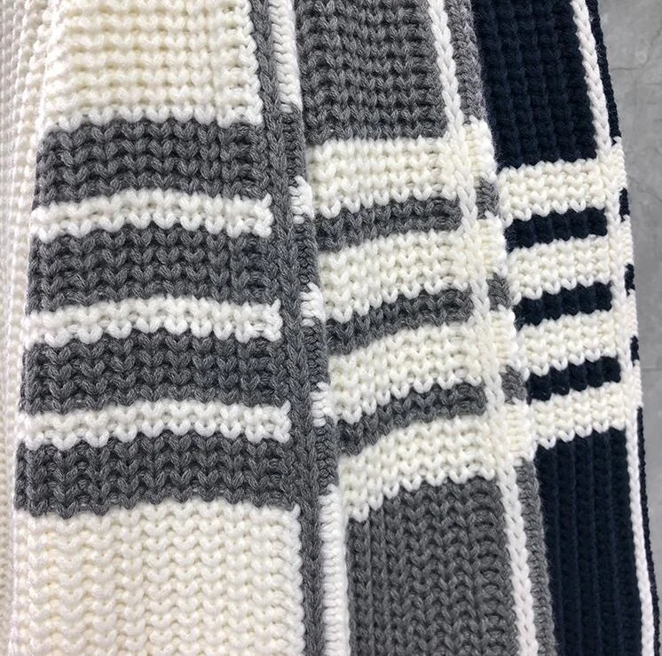 

2021 Fashion Brand Sweaters Men Women Loose O-Neck Pullovers Clothing Striped Wool Cotton Thick Winter Casual Coat